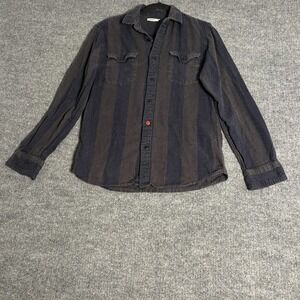 Katin Shirt Mens Small Blue Gray Stripe Long Sleeve Button Up Minnesota Ship Co